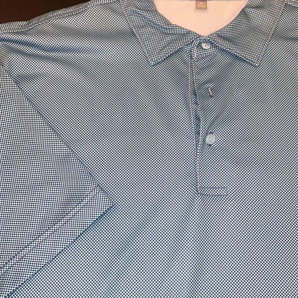 Peter Millar Summer Comfort blue checkered Polo